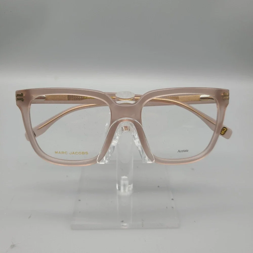 Marc Jacobs Blush Pink and Gold Rectangular Optical Glasses